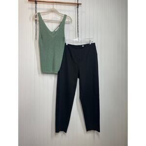 Lord & Taylor Black High Rise Trouser Pants & Amisu Sweater Bundle Size 14